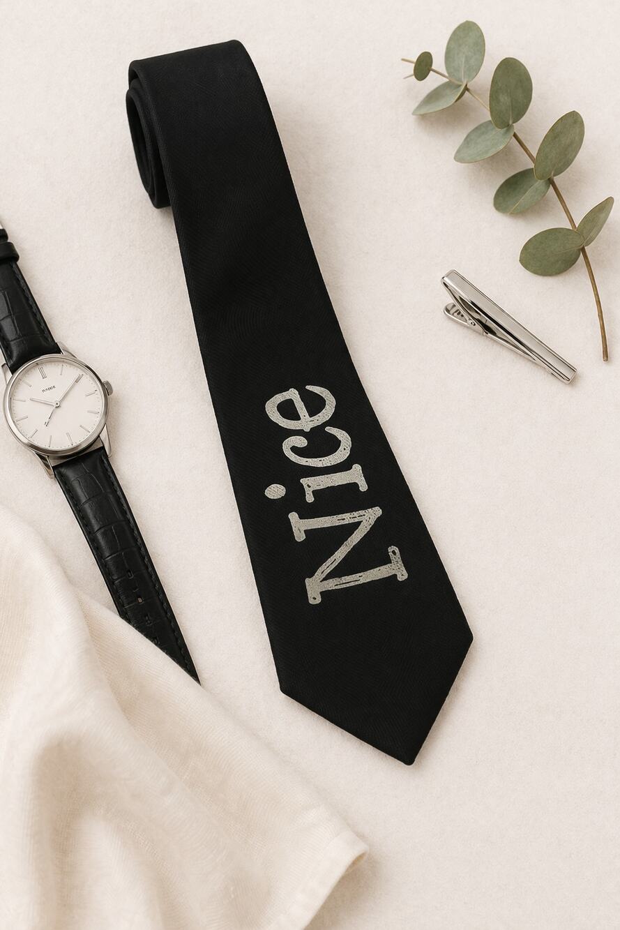 Urban Outfitters Naughty Nice Men's Pointed Classic Neck Tie Black One Size